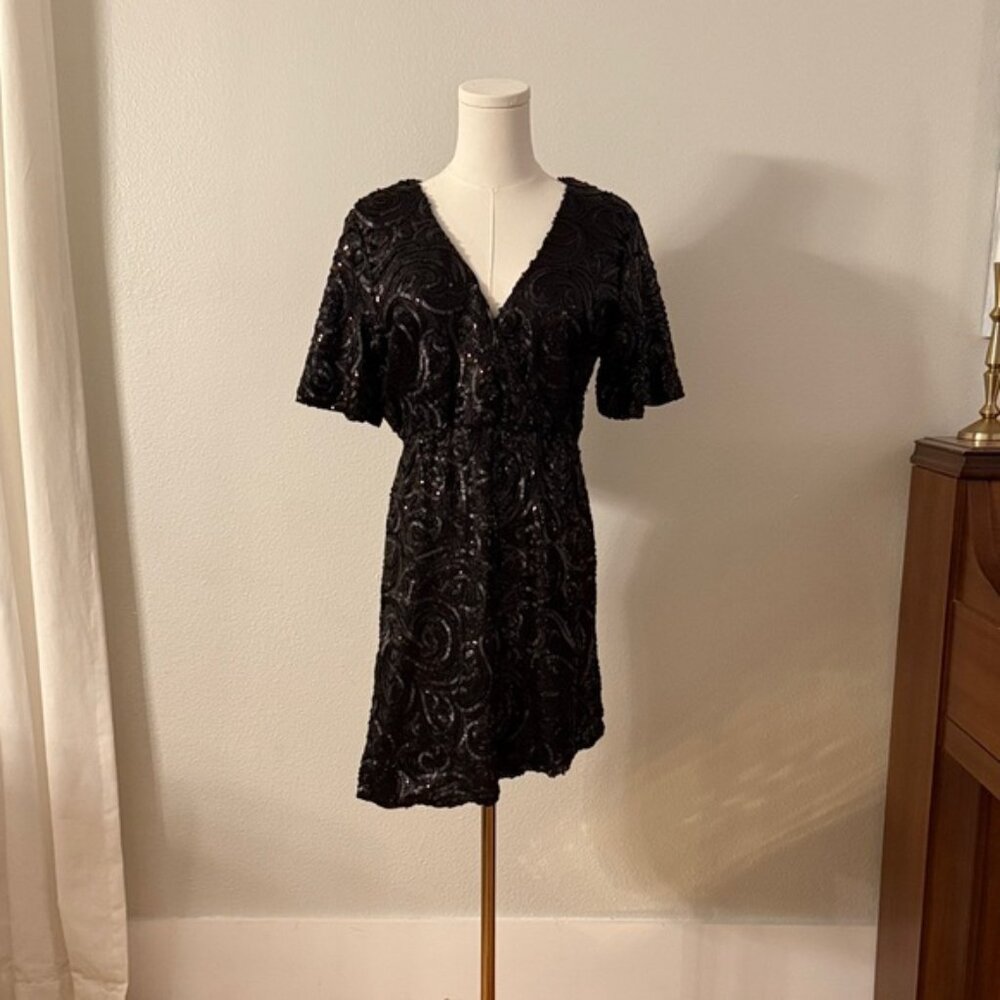 Giani Bernini Black Sequin Mini Dress